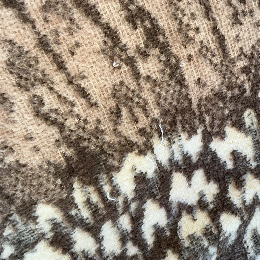 IBENA‎ Blanket  Eagle Landing Acrylic Reversible Has Issues 55x74